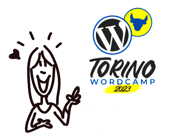 Wendy al WordCamp Torino 2023